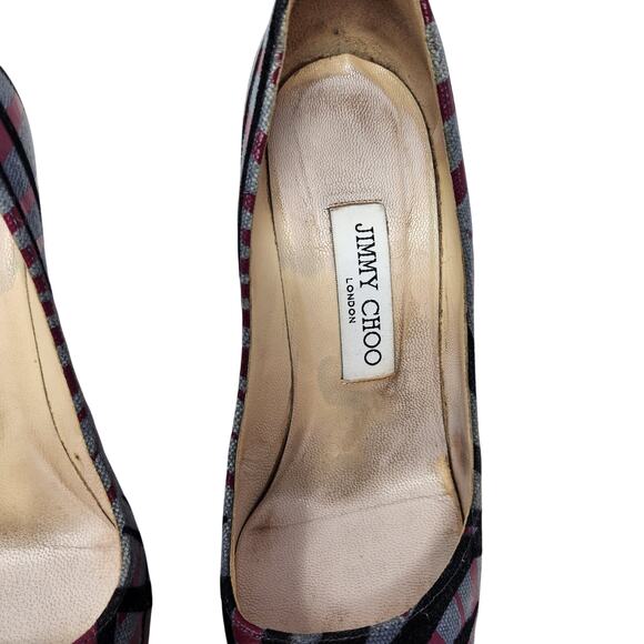 Canvas Abel Stiletto Heels Pointed Toe Pumps Multicolor Slip On Size 37 - Picture 3 of 11